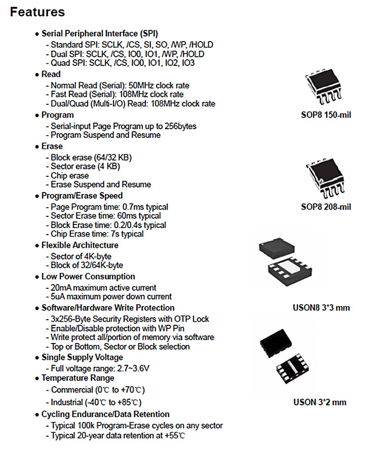 BY25Q80A 8M BIT NOR FLASH