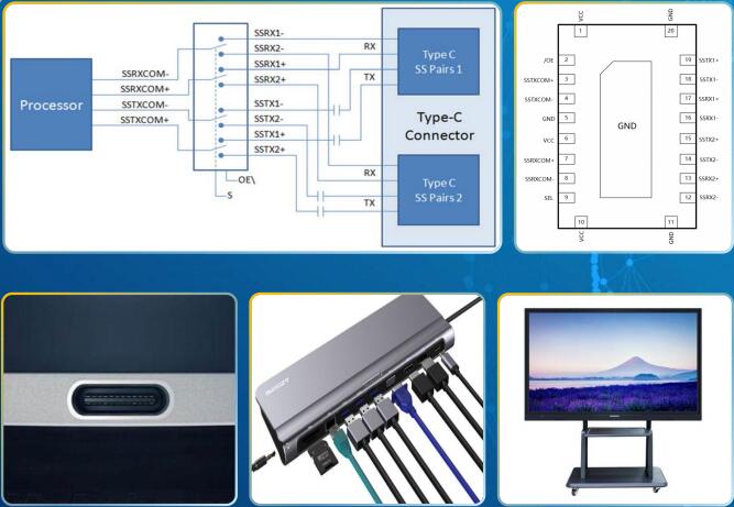 广芯代理商 模拟开关 BCT4350 替代PI3USB302/CBTL02043A